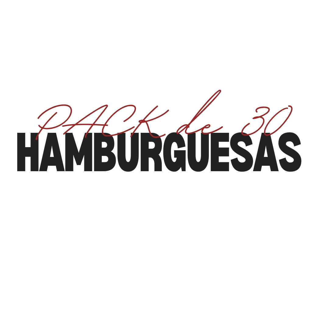 Pack Burger Proteína — 30 hamburguesas de pollo, pavo y ternera